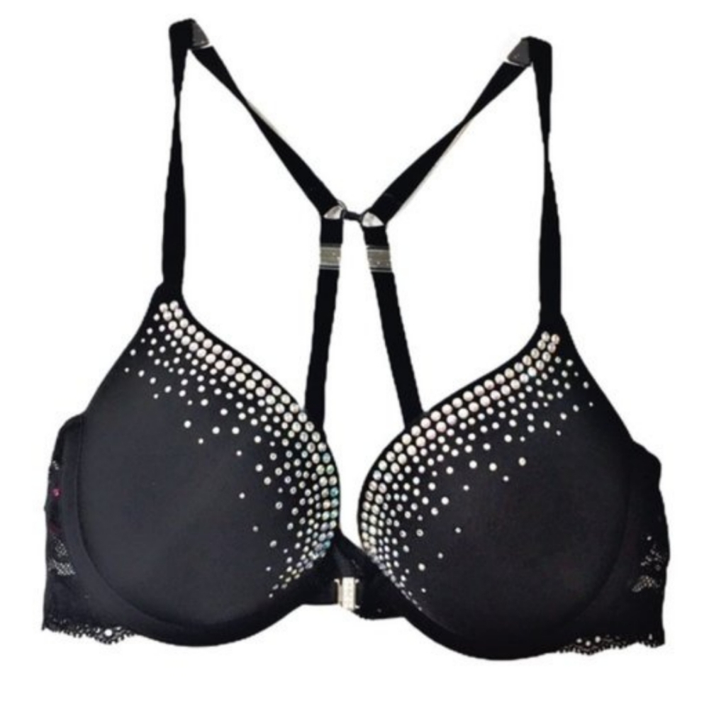 La Senza Beyond Sexy Lace T-Strap Front Close bra Size 36 A